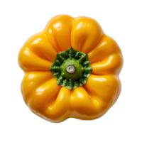 AI generated yellow bell pepper PNG. Bell pepper isolated. Fresh yellow bell pepper vegetable PNG