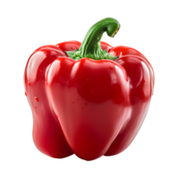 AI generated red bell pepper PNG. Bell pepper isolated. Red paprika PNG
