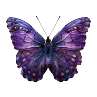 ai généré violet papillon png. violet tresse papillon. violet papillon Haut vue plat allonger png