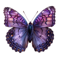 AI generated Purple butterfly PNG. Purple hairstreak butterfly. Purple butterfly top view flat lay PNG