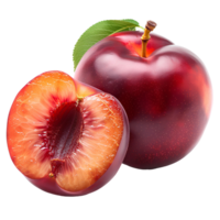 AI generated Ripe nectarine PNG. Nectarine fruit isolated. Juicy red nectarine PNG. Vegan vegetarian food png