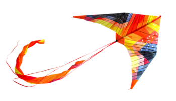 AI generated kite png. flying kite png. colorful kite isolated. kite with wings png