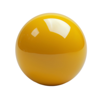 ai generato giallo palla png. giallo riflessivo sfera. giallo brillante bowling sfera. giallo palla isolato png