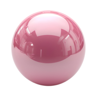 ai generato rosa palla png. rosa riflessivo sfera. rosa brillante bowling sfera. rosa palla isolato png