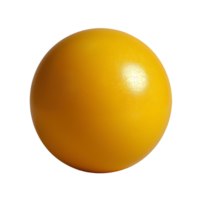 ai genererad gul boll png. gul reflekterande boll. gul skinande bowling boll. gul boll isolerat png