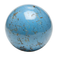 AI generated blue ball png. blue reflective ball. blue shiny bowling ball. blue ball isolated png