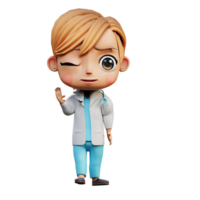 3d ilustração olá médico png