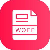 WOFF Creative Icon Design vector