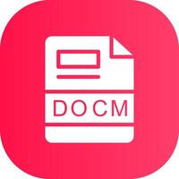 DOCM Creative Icon Design vector