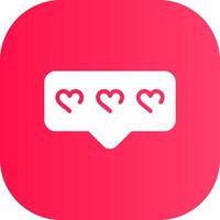 Comment Heart Creative Icon Design vector