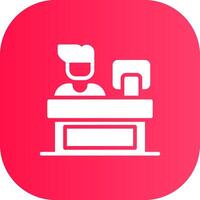 Cashier Creative Icon Design vector