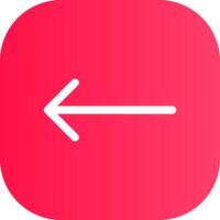 Left Arrow Creative Icon Design vector