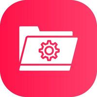 Folder Setting Creative Icon Design vector