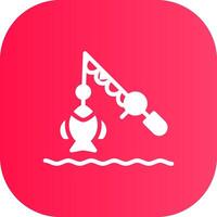 Lake Fishing Creative Icon Design vector