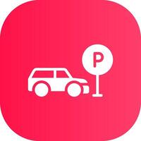 Taxi Parking Creative Icon Design vector