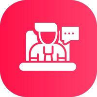Online Interview Creative Icon Design vector