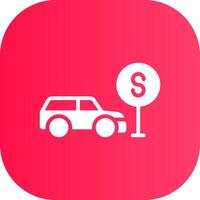 Taxi Stop Creative Icon Design vector