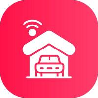 Smart Garage Creative Icon Design vector