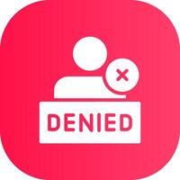 Denied Creative Icon Design vector