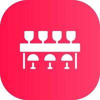 Bar Counter Creative Icon Design vector