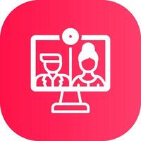Online Interview Creative Icon Design vector
