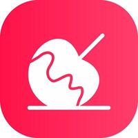 diseño de icono creativo de manzana de caramelo vector