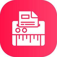 Paper Shredder Creative Icon Design vector