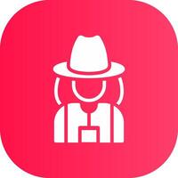 Lady Farmer Creative Icon Design vector