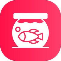 Fish Bowl Creative Icon Design vector