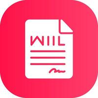 Last Will Creative Icon Design vector