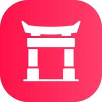 Torii Gate Creative Icon Design vector