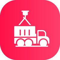 Container Truck Creative Icon Design vector