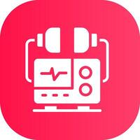 Defibrillator Creative Icon Design vector