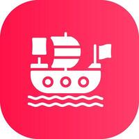 diseño de icono creativo de barco pirata vector