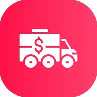 Bank Truck Creative Icon Design vector