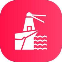 Lighthouse Landscape Creative Icon Design vector