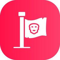 diseño de icono creativo de bandera de piratas vector