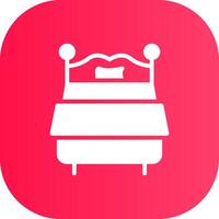 Double Bed Creative Icon Design vector