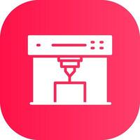 3d Printer Creative Icon Design vector