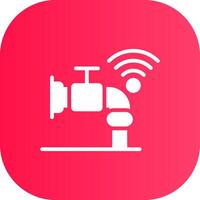 Smart Water Sensor Creative Icon Design vector