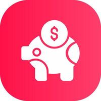 Piggy Bank Creative Icon Design vector