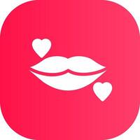 diseño de icono creativo de labios vector