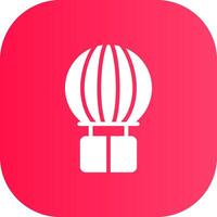 Hot Air Balloon Creative Icon Design vector