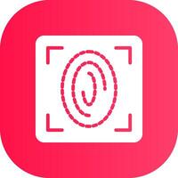 Fingerprint Scan Creative Icon Design vector