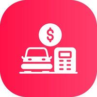 Car Loan Calculator Creative Icon Design vector