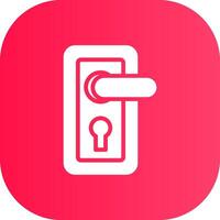 Door Lock Creative Icon Design vector