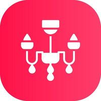 Chandelier Creative Icon Design vector