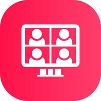 Conference Call Creative Icon Design vector