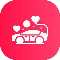 Wedding Car Creative Icon Design vector