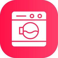 Washing Machine Creative Icon Design vector